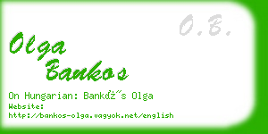 olga bankos business card